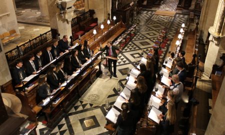 RGS Worcester choir performing in Worcester Cathedral