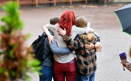 RGS Worcester pupils on Exam Results Day