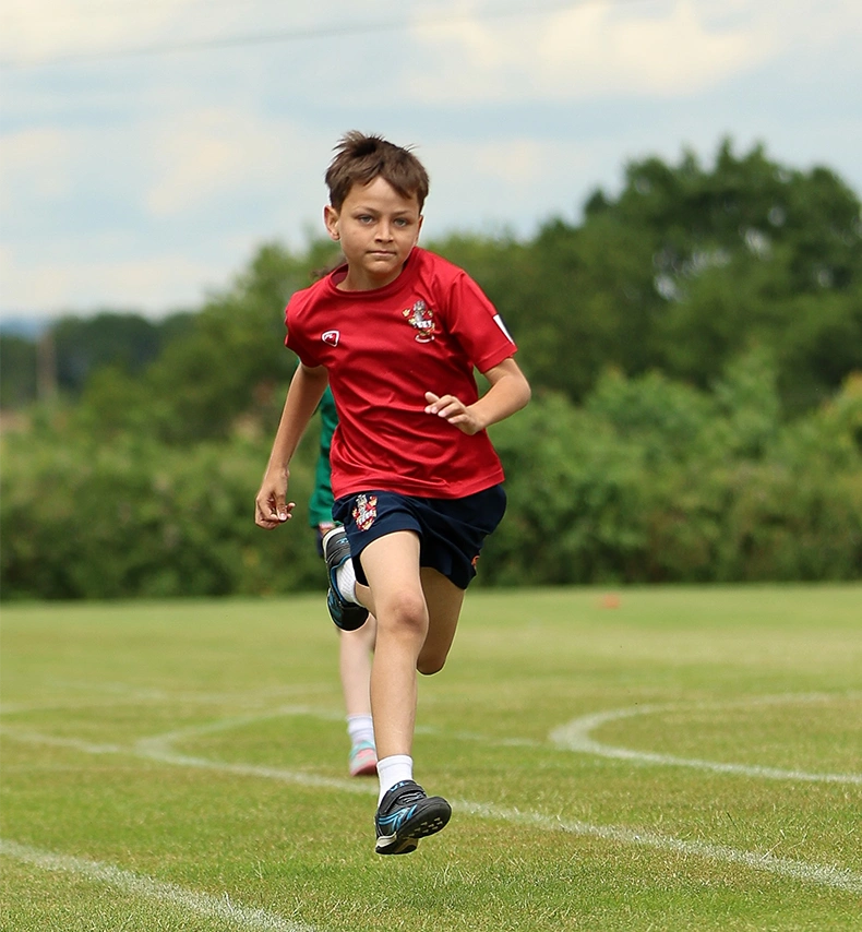 RGS The Grange pupil doing hurdles